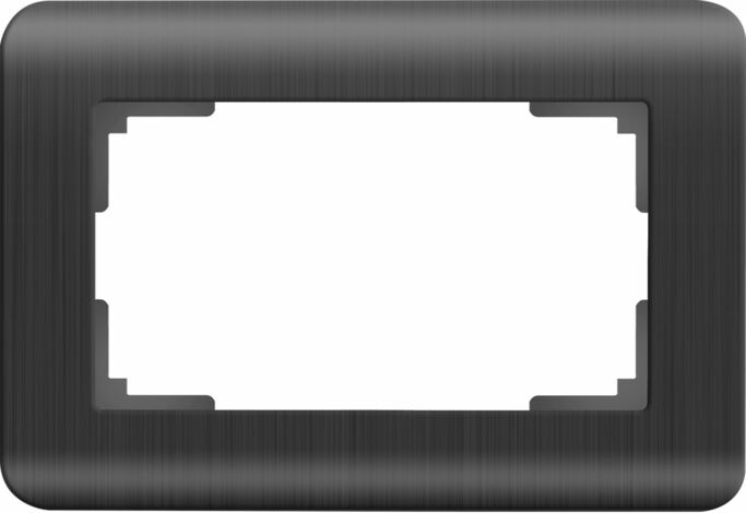Werkel WL12-Frame-01-DBL   Рамка для двойной розетки (графит)