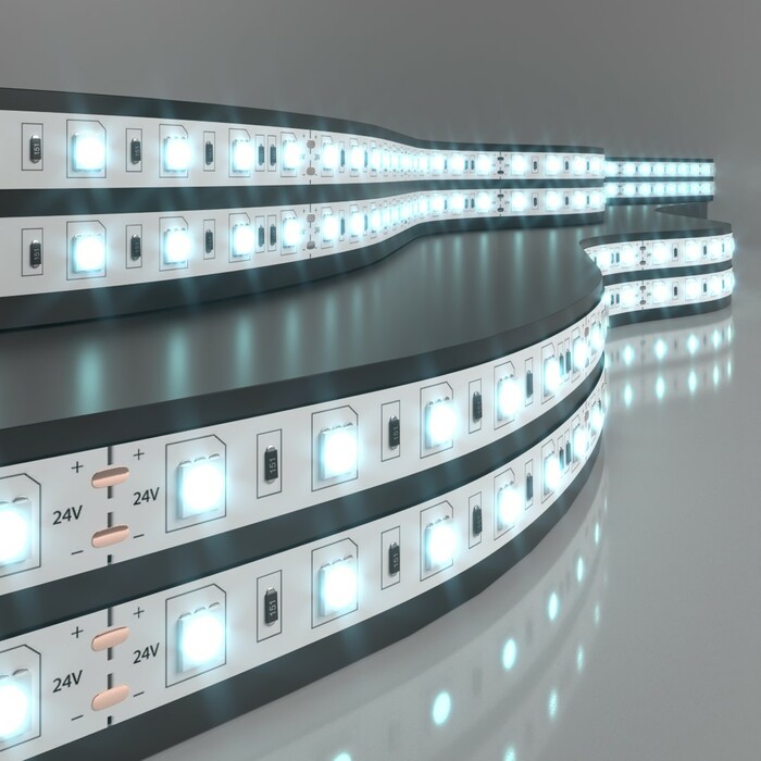 ELEKTROSTANDART 5050 24V 60Led14,4W IP20 Лента свет 60Led 14,4W IP20 6500K холодный белый(цена за 1м