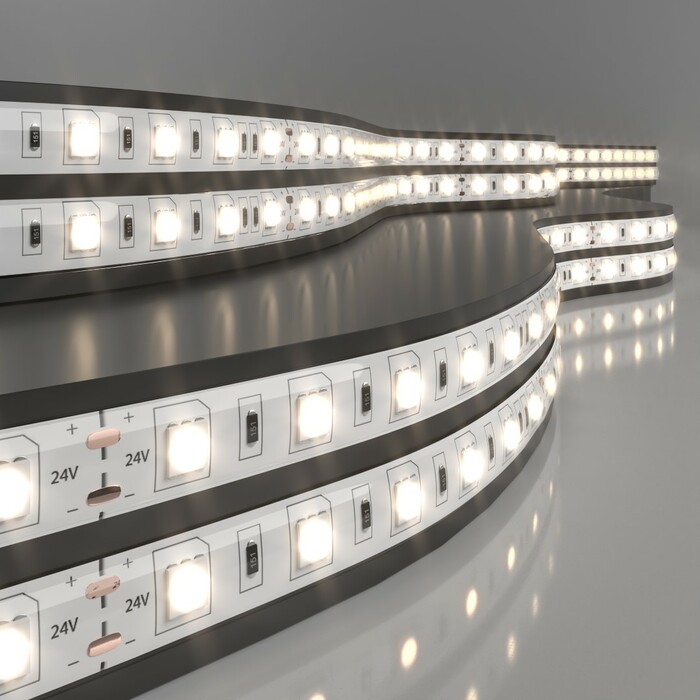 ELEKTROSTANDART 5050 24V 60Led 14,4W IP65 Лента свет 60Led 14,4W IP65 3300K тёплый белый(цена за 1м)