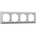 Werkel W0042206  Рамка на 4 поста (серебряный)