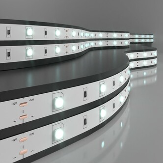 ELEKTROSTANDART Лента свет30Led 7,2W IP20 6500K холодный белый (5050 12V 30Led 7,2W IP20)(цена за 1м