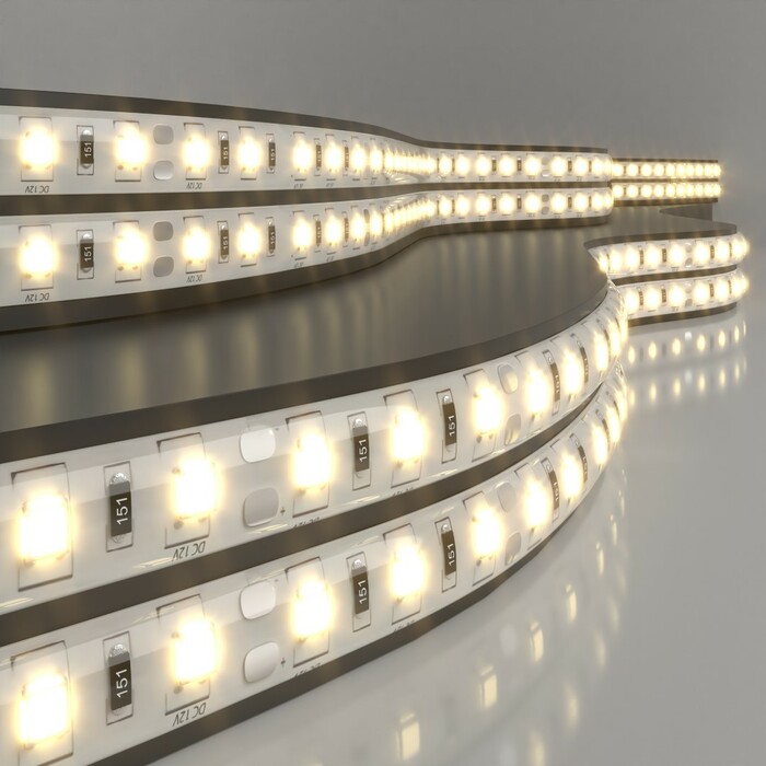 ELEKTROSTANDART Лента свет60Led 14,4W IP65 3300K теплый белый (5050 12V 60Led 14,4W IP65)(цена за 1м