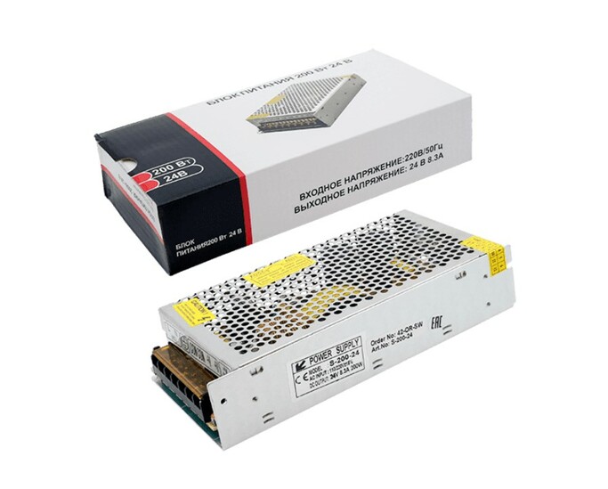 Блок питания SWG S-200-24 200W 24V IP20 160*98*50