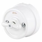 Werkel W5612001  Переключатель одноклавишный (белый) Ретро