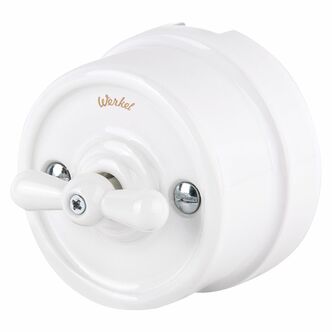 Werkel W5612001  Переключатель одноклавишный (белый) Ретро