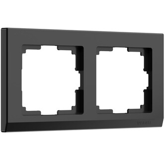 Werkel W0021808  Рамка на 2 поста (черный)