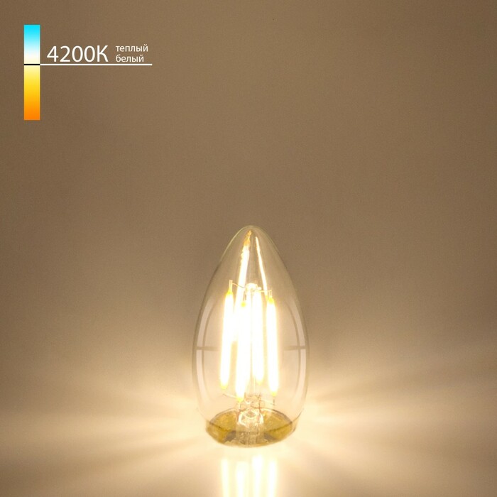 ELEKTROSTANDART Свеча BLE2706 F 9W 4200K E27 (C35 прозрачный)