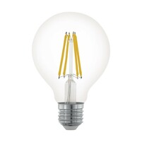 EGLO Лампа светодиодная филаментная диммируемая G80, 6W (E27), 2700K, 806lm, прозрачный