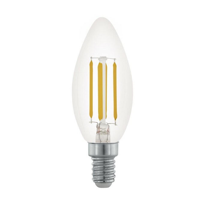 EGLO Лампа светодиодная филаментная диммируемая "Свеча", 3,5W (E14), 2700K, 350lm, прозрачный