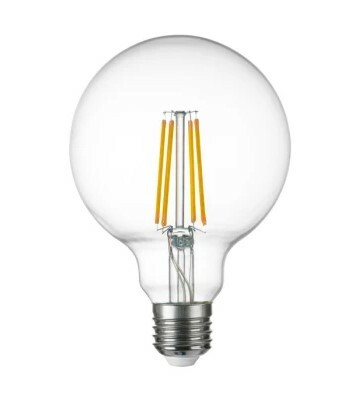 LIGHTSTAR 933104 Лампа энергосберегающая LED FILAMENT 220V G95 E27 8W=80W 720LM 360G CL 4000K 30000H