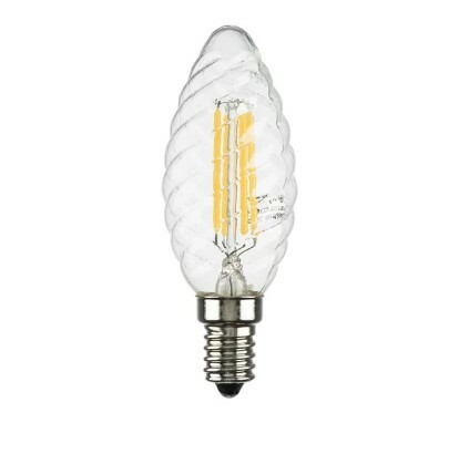LIGHTSTAR 933704 Лампа LED FILAMENT 220V C35 E14 6W=65W 400-430LM 360G CL 4000K 30000H (в комплекте)