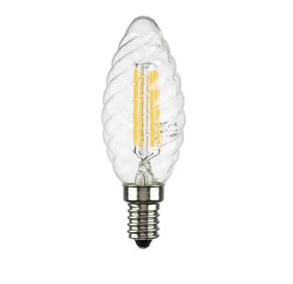 LIGHTSTAR 933704 Лампа LED FILAMENT 220V C35 E14 6W=65W 400-430LM 360G CL 4000K 30000H (в комплекте)