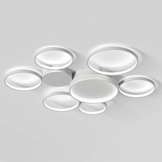 Потолочная Люстра В Виде Колец Twine 7 Rings White By Imperiumloft