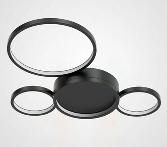 Потолочная Люстра В Виде Колец Twine 4 Rings Black By Imperiumloft
