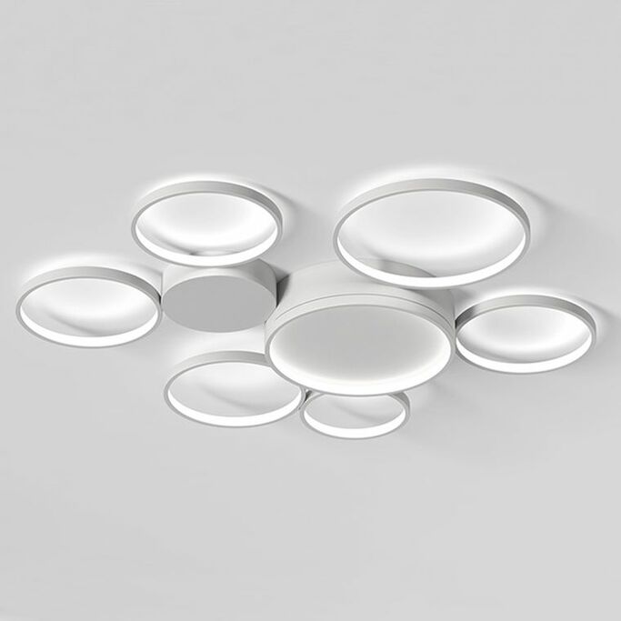 Потолочная Люстра В Виде Колец Twine 7 Rings White By Imperiumloft