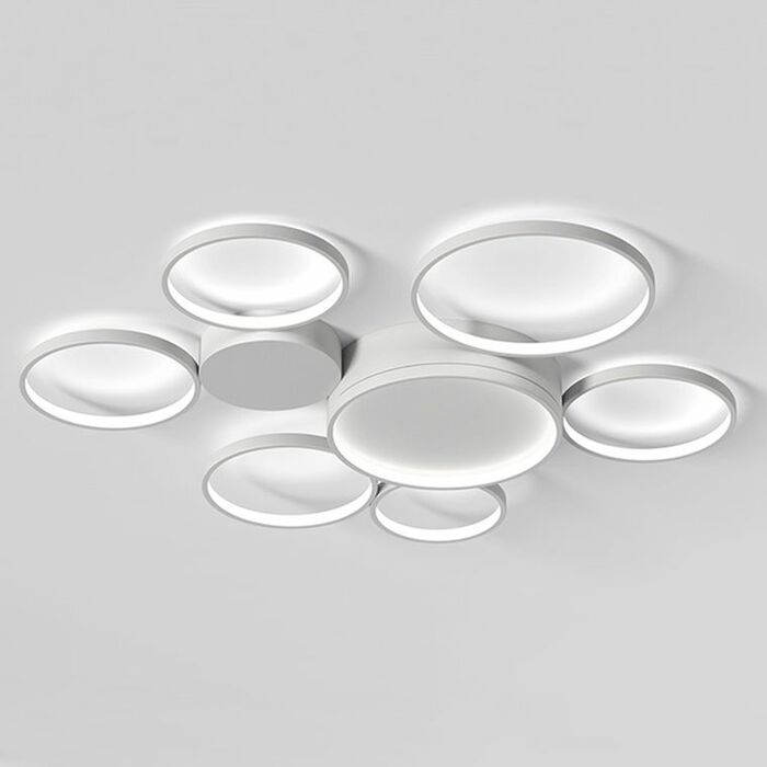 Потолочная Люстра В Виде Колец Twine 7 Rings White By Imperiumloft