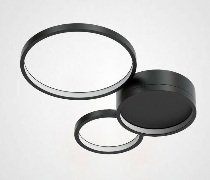 Потолочная Люстра В Виде Колец Twine 3 Rings Black By Imperiumloft