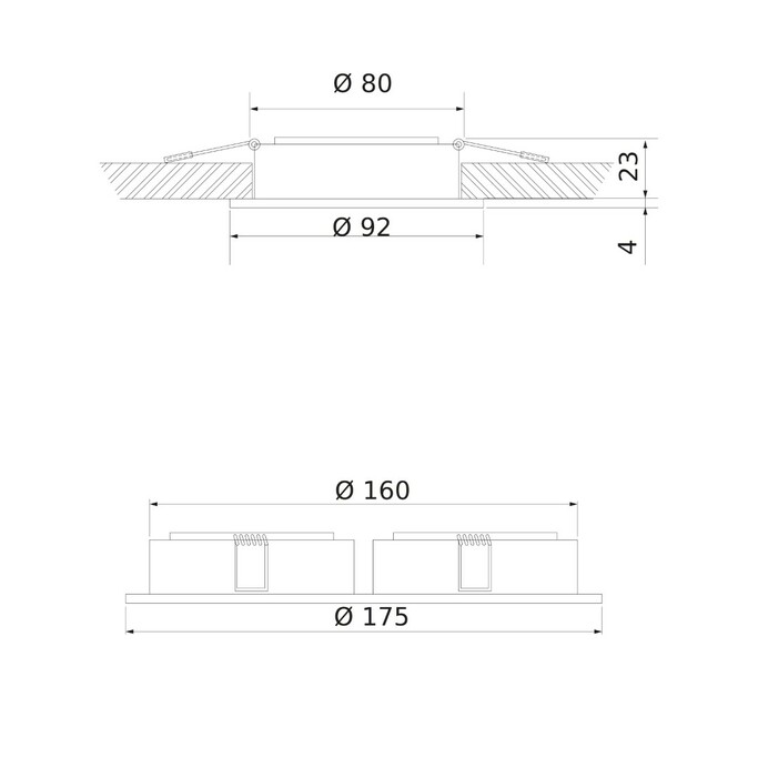 Точечный светильник ELEKTROSTANDART 1081/1-2 &amp; 1091/1-2 1081/2
