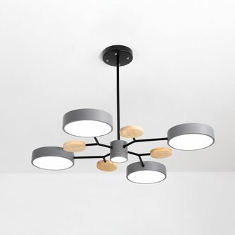 Люстра На Штанге Meade 5 Lamps Grey By Imperiumloft