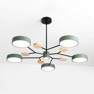 Люстра На Штанге Meade 6 Lamps Green By Imperiumloft