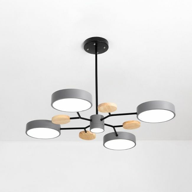 Люстра На Штанге Meade 5 Lamps Grey By Imperiumloft