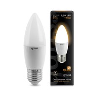 Лампа светодиодная GAUSS Candle 6,5W E27 2700K 100-240V 103102107