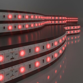 ELEKTROSTANDART 5050 24V 60Led 14,4W IP65   Лента светодиодная 60Led 14,4W IP65 красный (цена за 1м)
