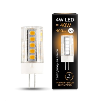Лампа светодиодная GAUSS LED G4 4W 12V 2700K керамика 207307104