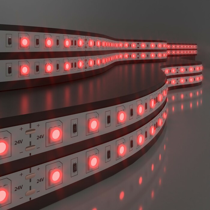 ELEKTROSTANDART 5050 24V 60Led 14,4W IP20   Лента светодиодная 60Led 14,4W IP20 красный (цена за 1м)
