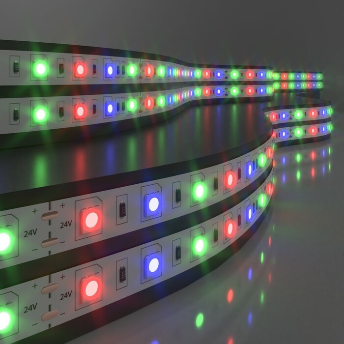 ELEKTROSTANDART 5050 24V 60Led 14,4W IP20 RGB Лента светодиодная 60Led 14,4W IP20 мульти (цена за 1м
