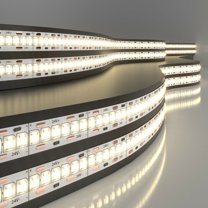 ELEKTROSTANDART 2835 24V 240Led 24W IP20 Лента свет 240Led 24W IP20 3300K тёплый белый(цена за 1м)
