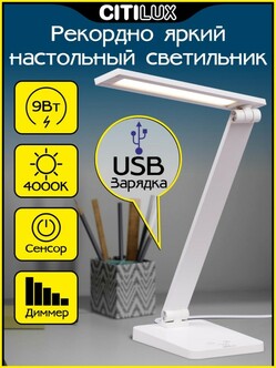 Лампа настольная CITILUX Ньютон CL803080