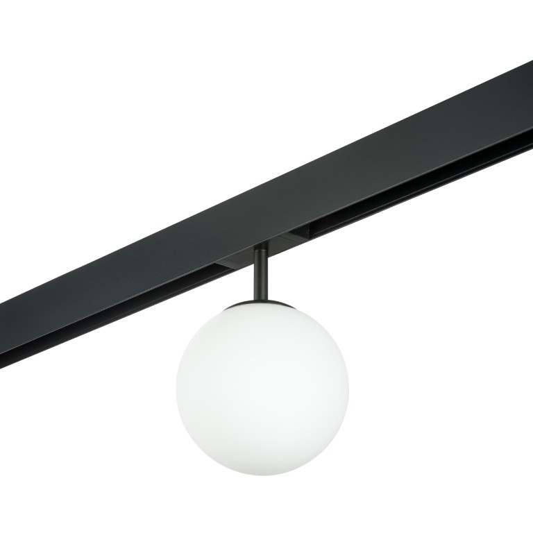 LIGHTSTAR PRO130107 Светильник д 1-фазн трека TETA ЧЕРНЫЙ БЕЛЫЙ E14 D180 PRO (595107+595130)