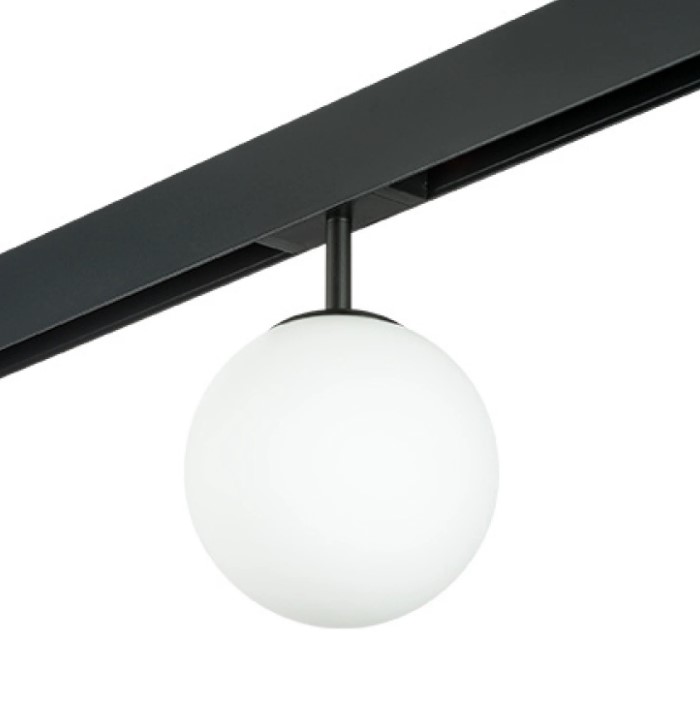 LIGHTSTAR PRO120107 Светильник д 1-фазн трека TETA ЧЕРНЫЙ БЕЛЫЙ E14 D150 PRO (595107+595120)