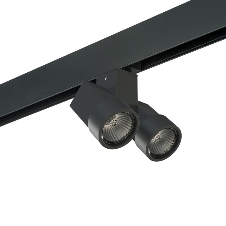 LIGHTSTAR PRO051037 Светильник д 1-фазн трека ILLUMO HP16X2 ЧЕРНЫЙ (595027+051037)