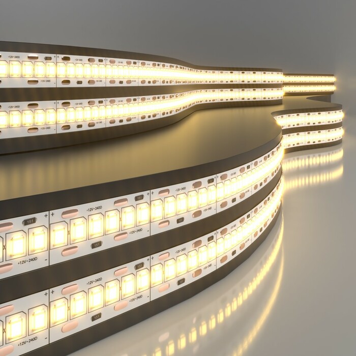 ELEKTROSTANDART 2835 12V 240Led 24W IP20 Лента свет 240Led 24W IP20 3300K теплый белый(цена за 1м)