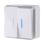 Werkel W5020101  Выключатель двухклавишный с подсветкой Gallant (белый)