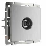 Werkel W1183009  ТВ-розетка оконечная (cеребряный рифленый)