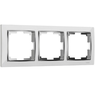 Werkel W0031901  Рамка на 3 поста Snabb (белый хром)