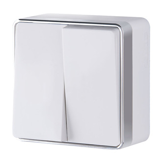 Werkel W5020001  Выключатель двухклавишный Gallant (белый)