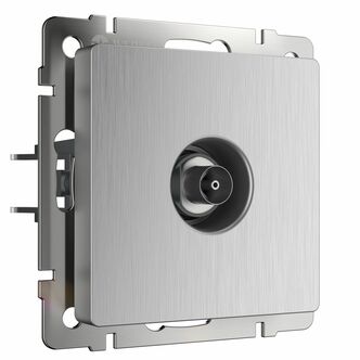 Werkel W1183009  ТВ-розетка оконечная (cеребряный рифленый)