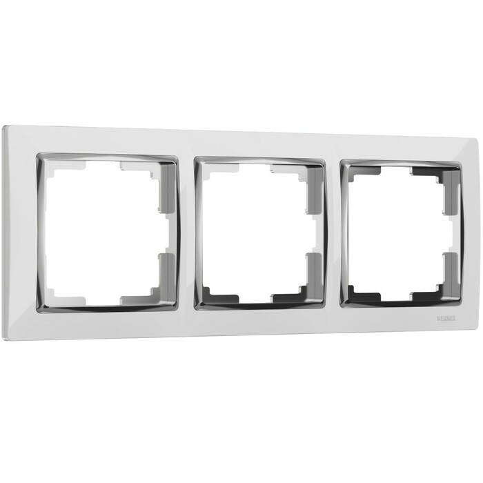 Werkel W0031901  Рамка на 3 поста Snabb (белый хром)
