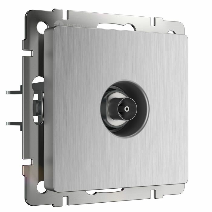 Werkel W1183009  ТВ-розетка оконечная (cеребряный рифленый)