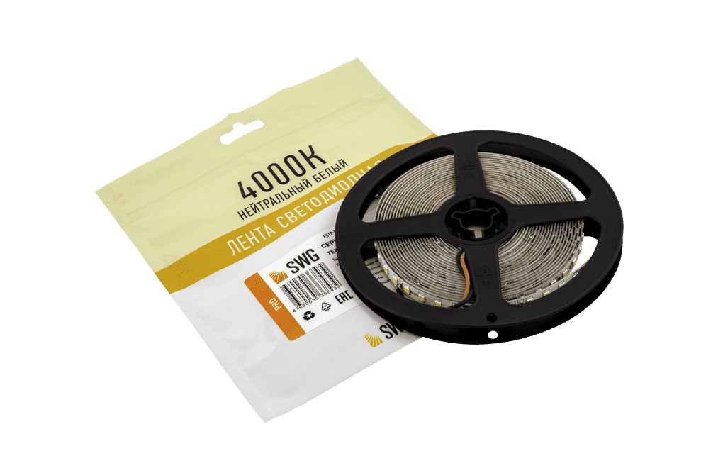 Лента св д SWG SWG2P126-24-13-NW, 13Вт, 24В, IP20, нейтральный белый, 5м