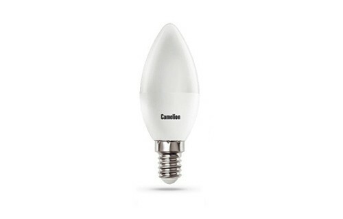 Лампа св д Camelion Свеча E14 8W(720lm 220°) 3000K матов. 106x37 пластик LED8-C35 830 E14