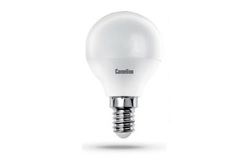Лампа св д Camelion Шар G45 E14 8W(720 220°) 3000K матов. 80x45 пластик LED8-G45 830 E14