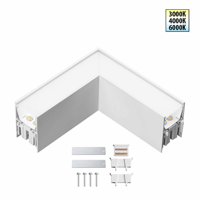 NOVOTECH 359608 OVER NT25 000 белый Светильник соединитель «L» с переключ. цв. температуры IP20 LED 