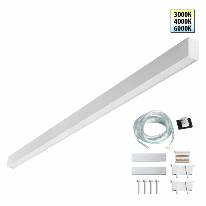 NOVOTECH 359604 OVER NT25 000 белый Светильник линейный светодиод. с переключ. цв. температуры IP20 