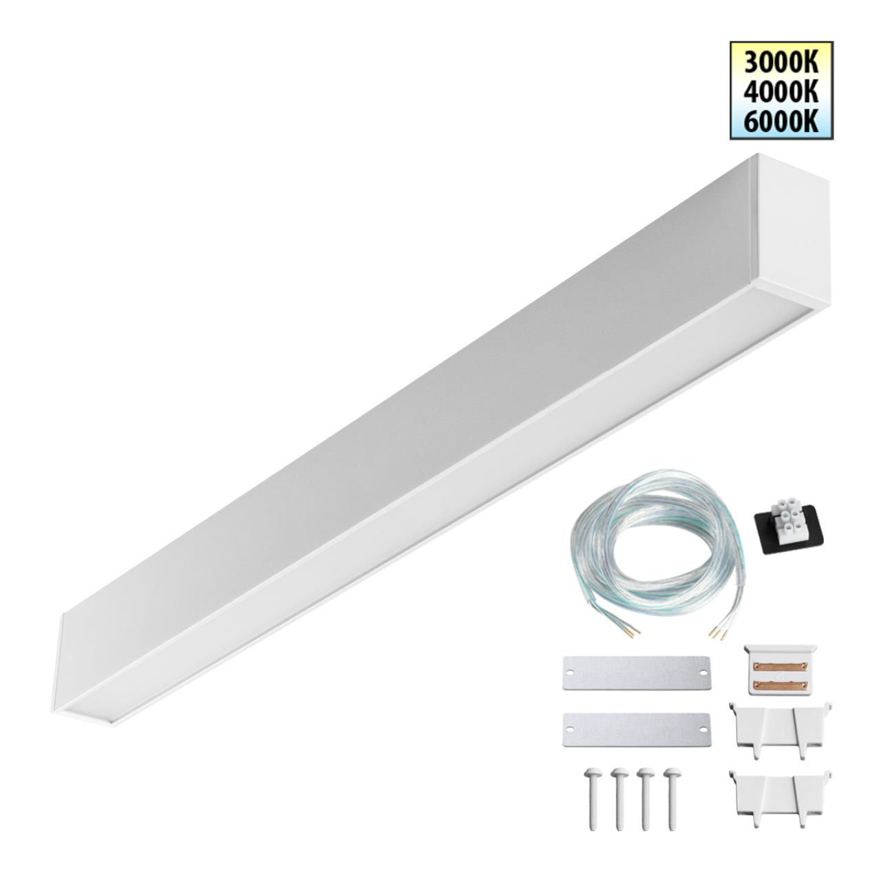 NOVOTECH 359602 OVER NT25 000 белый Светильник линейный светодиод. с переключ. цв. температуры IP20 