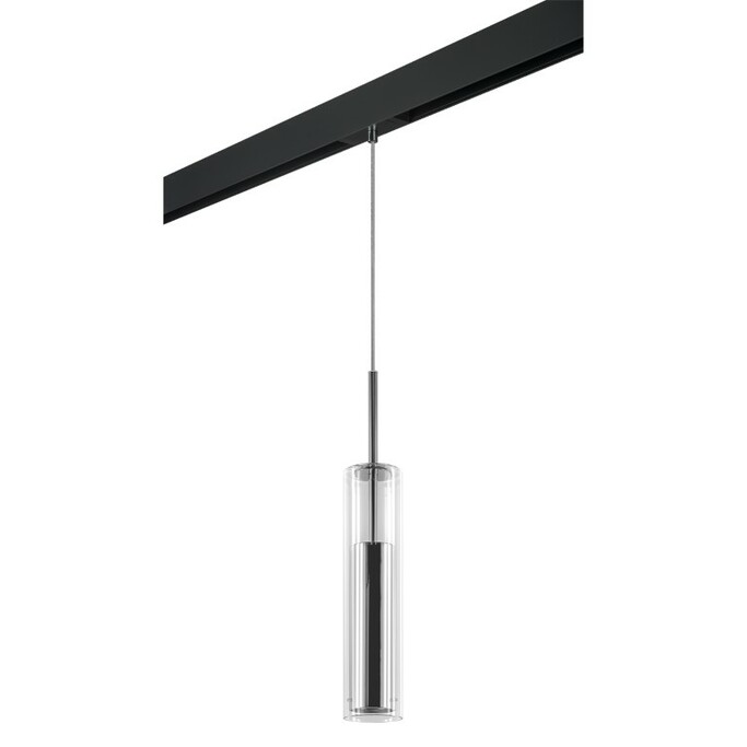 LIGHTSTAR PRO756014 Светильник д 1-фазн трека CILINO 1х40W GU10 ХРОМ ЧЕРНЫЙ (756014+595007)